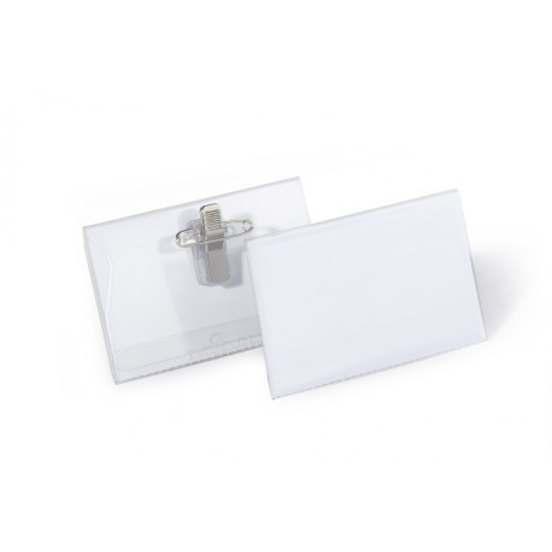 DURABLE 8101 19 NAME BADGE W.COMBI CLIP(54X90 MM) TRANSPARENT DURABLE 8101 19 NAME BADGE W.COMBI CLIP(54X90 MM) TRANSPARENT